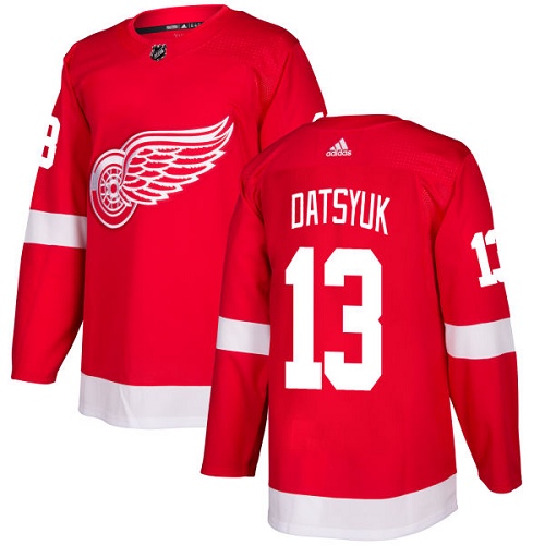 Adidas Men Detroit Red Wings #13 Pavel Datsyuk Red Home Authentic Stitched NHL Jersey